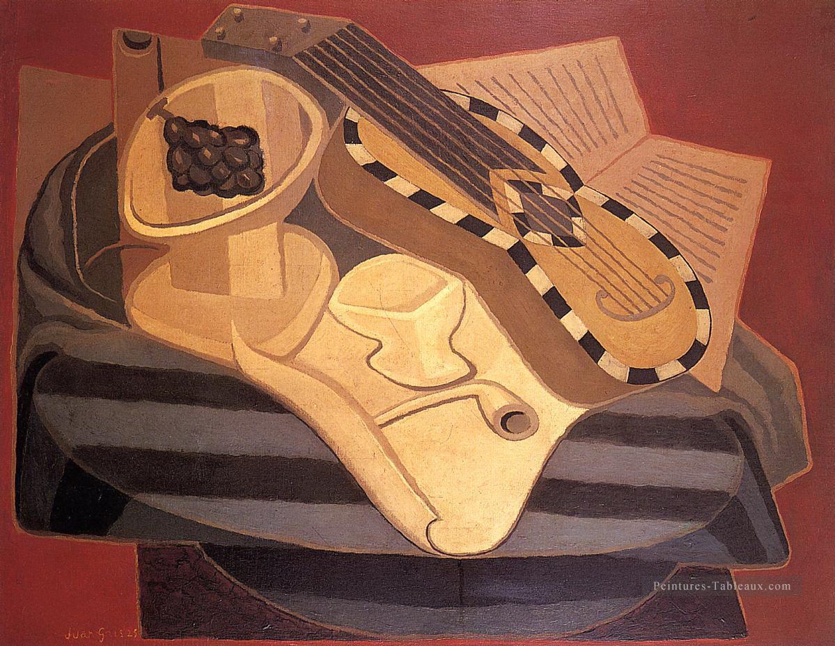 la guitare avec incrustation 1925 Juan Gris Peintures à l'huile